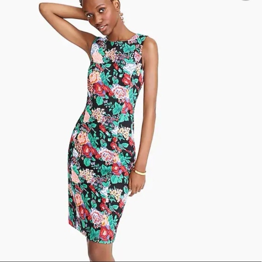 J. Crew Floral Sleeveless Dress - Multicolor